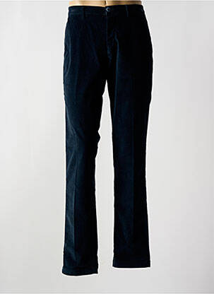 Pantalon droit fermeture zippée sous rabat boutonné bleu MASON'S femme