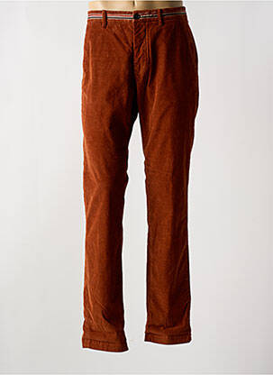 Pantalon chino fermeture zippée sous rabat boutonné orange MASON'S femme