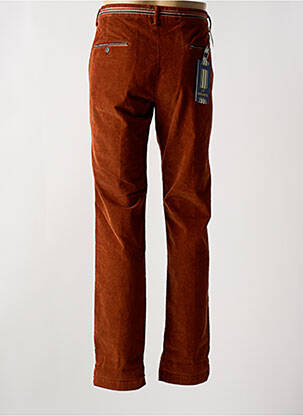 Pantalon chino fermeture zippée sous rabat boutonné orange MASON'S femme