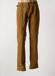 Pantalon chino fermeture zippée sous rabat boutonné beige MASON'S femme