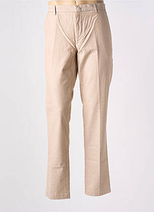 Pantalon chino tissage chiné taille basse beige HUGO BOSS homme