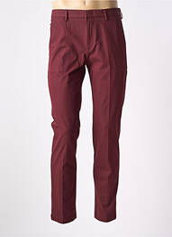 Pantalon chino fermeture zippée sous rabat avec crochet taille haute rouge HUGO BOSS homme