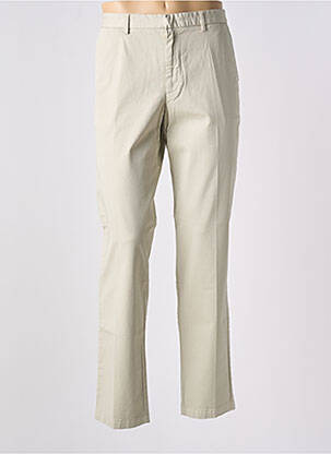 Pantalon chino fermeture zippée sous rabat avec crochet taille normale beige HUGO BOSS homme