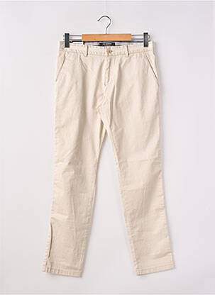 Pantalon chino fermeture zippée sous rabat boutonné taille normale beige ROY ROBSON femme