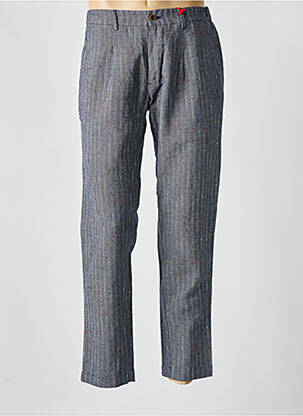 Pantalon droit tissage chiné taille normale bleu BOB homme