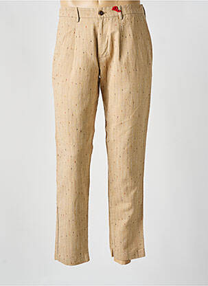 Pantalon droit tissage chiné taille normale beige BOB homme