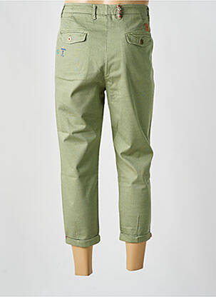 Pantalon 7/8 tissage chiné taille normale vert BOB homme