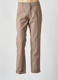 Pantalon chino tissage chiné taille normale marron MASON'S homme