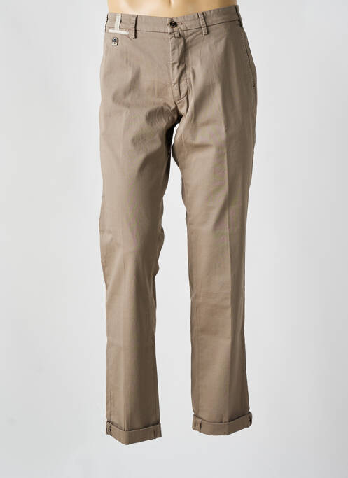 Pantalon chino tissage popeline taille normale marron MASON'S homme