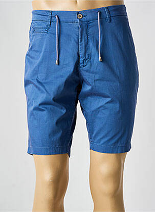 Bermuda tissage popeline taille normale bleu PANAMA homme