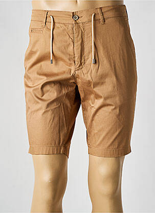 Bermuda tissage popeline taille normale marron PANAMA homme