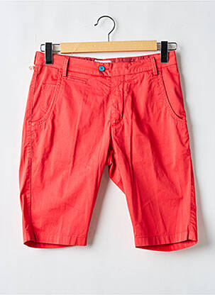 Bermuda tissage popeline taille normale rouge PANAMA homme