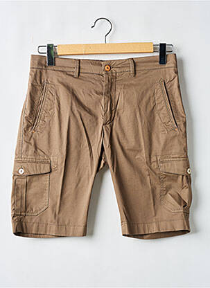 Bermuda tissage popeline taille normale marron PANAMA homme