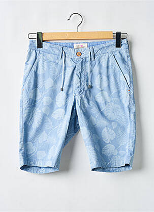 Bermuda tissage popeline taille normale bleu PANAMA homme