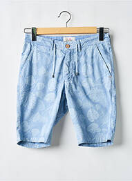 Bermuda tissage popeline taille normale bleu PANAMA homme