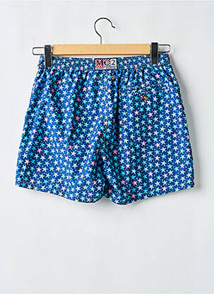 Short de bain tissage popeline bleu MC2 SAINT BARTH homme