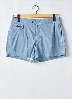 Short de bain tissage popeline bleu MC2 SAINT BARTH homme