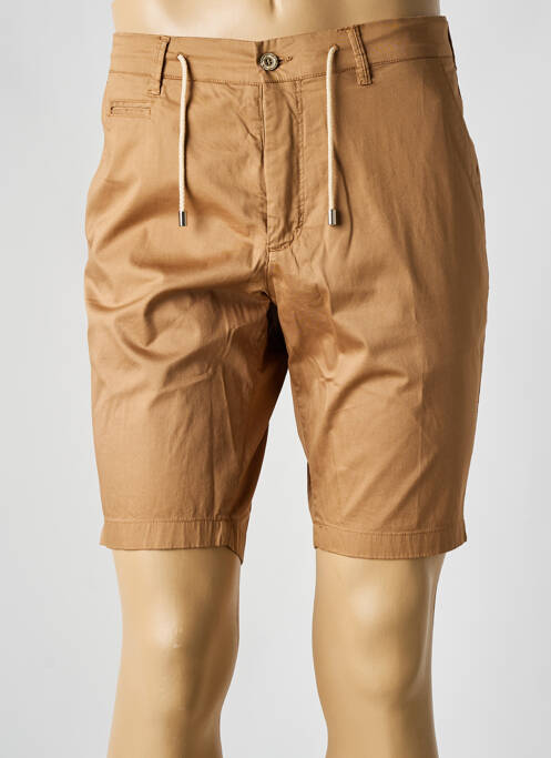 Bermuda tissage popeline taille normale marron PANAMA homme