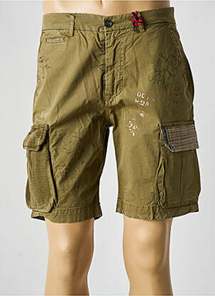 Bermuda stretch taille normale vert BOB homme