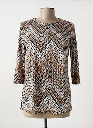 Top tissage jersey manches 3/4 beige ROMEO POUR JULIETTE femme