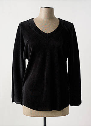 Top coupe fluide manches longues noir ROMEO POUR JULIETTE femme