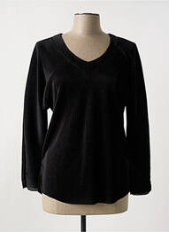 Top coupe fluide manches longues noir ROMEO POUR JULIETTE femme