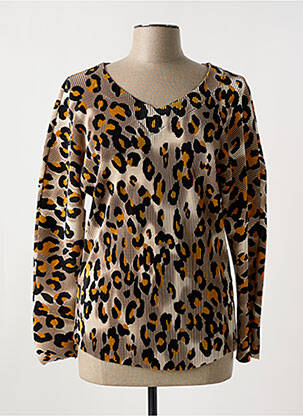 Top coupe fluide manches longues orange ROMEO POUR JULIETTE femme