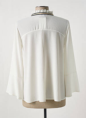 Blouse col rond manches 3/4 blanc ROMEO POUR JULIETTE femme