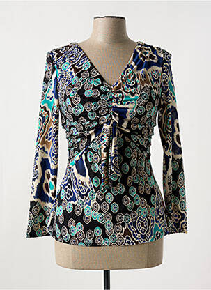 Haut Top Fantaisie Vango Noir Et Gris - Taille 38, Occasion Très Bon État, Manches Longues