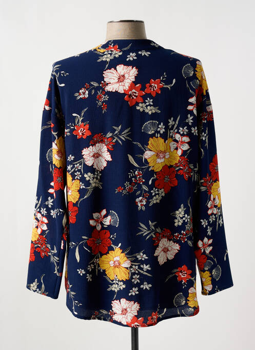 Blouse imprimé fleurs manches longues bleu ROMEO POUR JULIETTE femme
