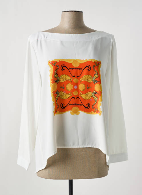 Top blanc HIPPOCAMPE pour femme