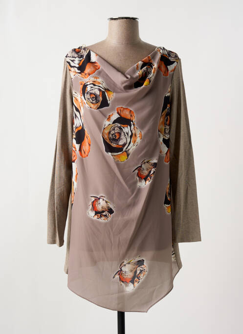 Tunique manches longues beige ALAIN MURATI pour femme