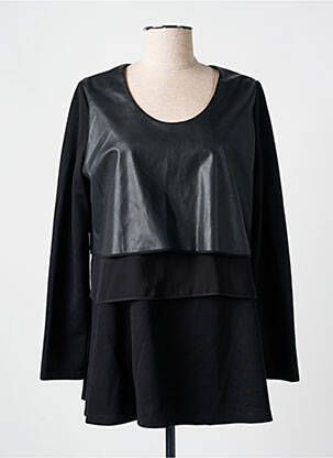 Tunique manches longues col rond noir ALAIN MURATI femme
