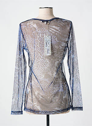 Top stretch manches longues bleu ALAIN MURATI femme