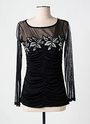 Top coupe cintrée manches longues noir ROMEO POUR JULIETTE femme