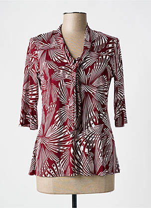 Top stretch manches 3/4 rouge ROMEO POUR JULIETTE femme