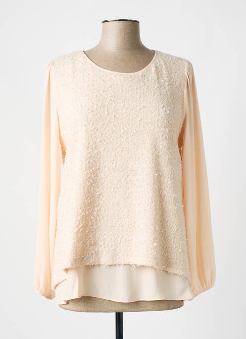Tunique manches longues tissage crêpe orange ALAIN MURATI femme