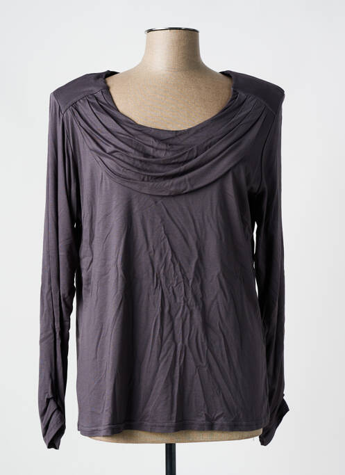 T-shirt manches longues manches longues gris PARISIENNE femme