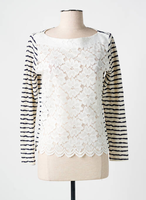 Top bleu HIPPOCAMPE pour femme