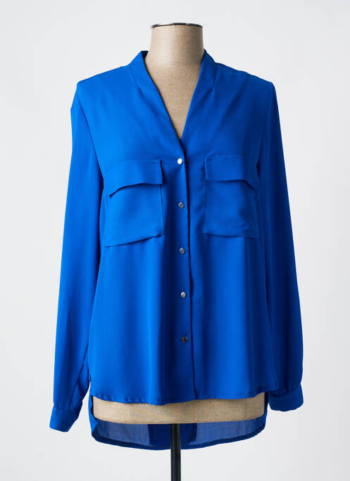 Tunique manches longues bleu PARISIENNE pour femme