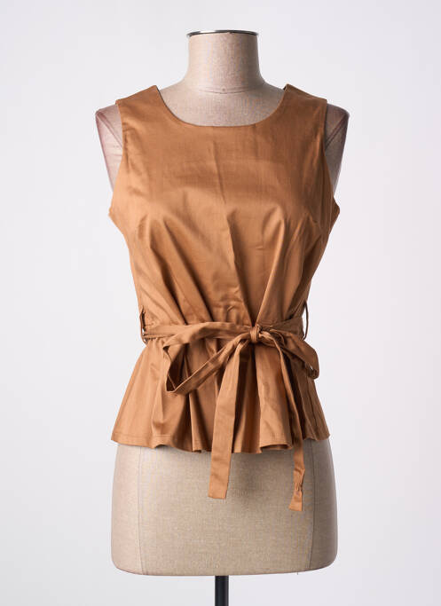 Top marron HIPPOCAMPE pour femme