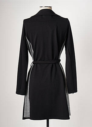 Manteau long coupe cintrée sans capuche noir ROMEO POUR JULIETTE femme
