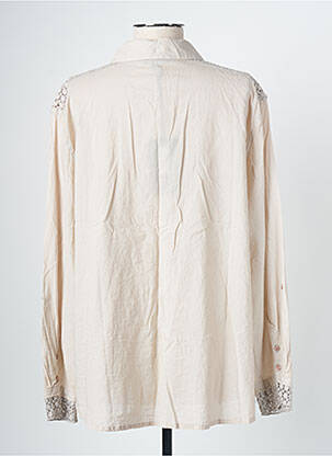 Chemisier coupe droite manches longues beige ALAIN MURATI femme