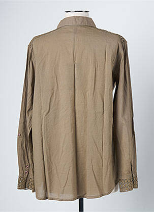 Chemisier coupe droite manches longues marron ALAIN MURATI femme
