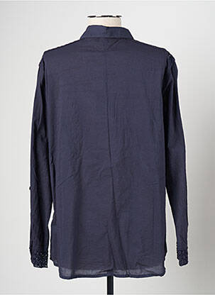 Chemisier coupe droite manches longues bleu ALAIN MURATI femme