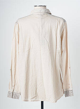 Chemisier coupe droite manches longues beige ALAIN MURATI femme