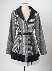 Manteau long noir L33 pour femme seconde vue