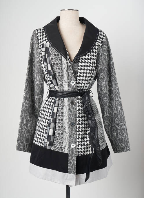 Manteau long noir L33 pour femme