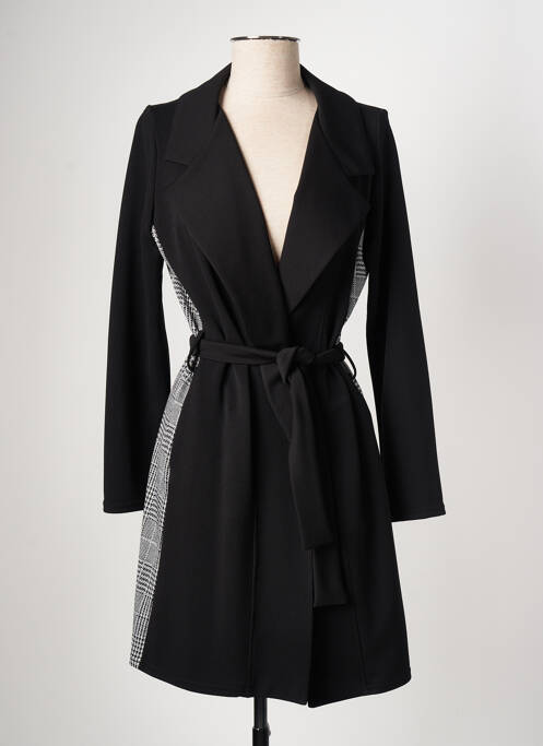 Manteau long noir ROMEO POUR JULIETTE pour femme