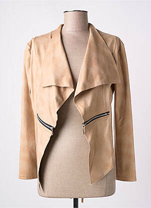Veste casual tissage suedine beige PARISIENNE femme